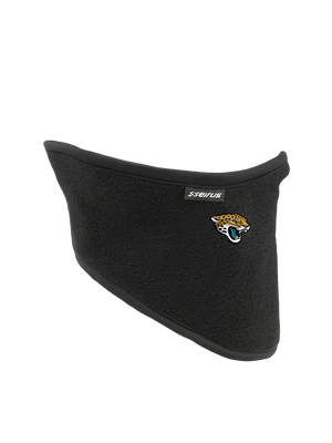 Black polar scarf with a Jaguars logo on a white background