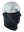Black Neofleece Combo Scarf with a Panthers logo on cheek area against a white background