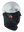 Black Neofleece Combo Scarf with a Browns logo on cheek area against a white background