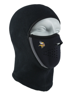 Black Magnemask Combo Clava with a Vikings logo on a white background