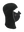 Black Magnemask Combo Clava with a Falcons logo on cheek area against a white background