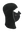 Black Magnemask Combo Clava with a Ravens logo on cheek area against a white background