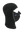 Black Magnemask Combo Clava with a Bills logo on cheek area against a white background