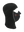 Black Magnemask Combo Clava with a Bears logo on cheek area against a white background