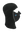 Black Magnemask Combo Clava with a Lions logo on cheek area against a white background