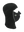 Black Magnemask Combo Clava with a Packers logo on cheek area against a white background