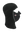 Black Magnemask Combo Clava with a Chiefs logo on cheek area against a white background
