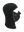 Black Magnemask Combo Clava with a Chargers logo on cheek area against a white background