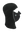 Black Magnemask Combo Clava with a Dolphins logo on cheek area against a white background