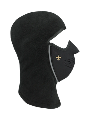 Black Magnemask Combo Clava with a Saints logo on the face area against a white background