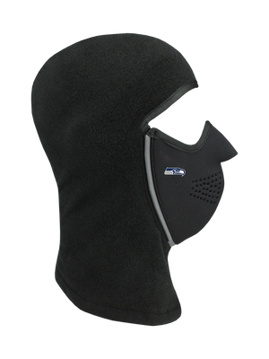 Black Magnemask Combo Clava with a Seahawks logo on the face area against a white background