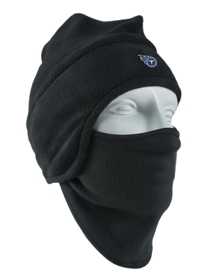 Black Quick Draw with a Titans logo on a mannequin head against a white background
