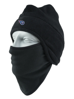 Black Quick Draw with a Titans logo on a mannequin head against a white background