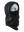 A black fleece hood with a drawstring closure and a Bills logo embroidered on the side, shown against a plain white background