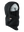 A black fleece hood with a drawstring closure and a Broncos logo embroidered on the side, shown against a plain white background
