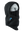 A black fleece hood with a drawstring closure and a Lions logo embroidered on the side, shown against a plain white background