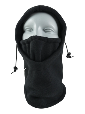 A black hood with a Eagles logo against a white background.