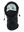 A black fleece hood with a drawstring closure and a Steelers logo embroidered on the side, shown against a plain white background