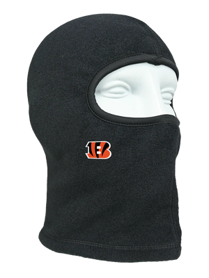 Black balaclava with a Bengals logo on a white background
