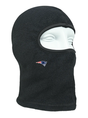 Black balaclava with a Patriots logo on a white background