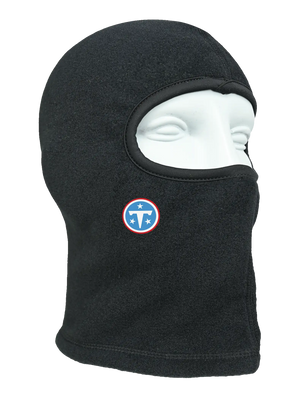 Black balaclava with a Titans logo on a white background