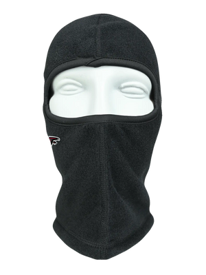 Black balaclava with a Falcons logo on a white background