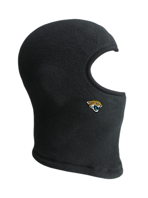 Black balaclava with a Jaguars logo on a white background