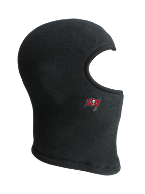 Black balaclava with a Buccaneers logo on a white background