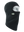 A black fleece balaclava mask featuring a Packers logo on the side, shown against a plain white background.