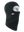 A black fleece balaclava mask featuring a Chiefs logo on the side, shown against a plain white background.