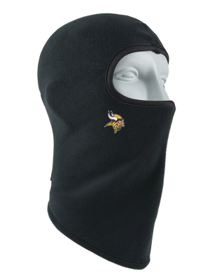 Black balaclava with a Vikings logo on a white background