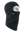 A black fleece balaclava mask featuring a Patriots logo on the side, shown against a plain white background.