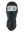 A black fleece balaclava mask featuring a Falcons logo on the side, shown against a plain white background.