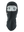 A black fleece balaclava mask featuring a Broncos logo on the side, shown against a plain white background.