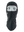 A black fleece balaclava mask featuring a Dolphins logo on the side, shown against a plain white background.