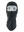 A black fleece balaclava mask featuring a Saints logo on the side, shown against a plain white background.