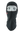 A black fleece balaclava mask featuring a 49ers logo on the side, shown against a plain white background.