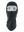 A black fleece balaclava mask featuring a Commanders logo on the side, shown against a plain white background.