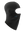 A black fleece balaclava mask featuring a Panthers logo on the side, shown against a plain white background.
