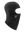 A black fleece balaclava mask featuring a Raiders logo on the side, shown against a plain white background.
