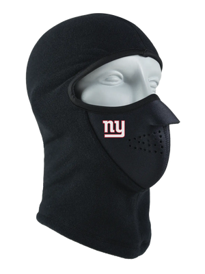 Black balaclava with a Giants logo on a white background