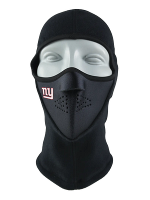 Black balaclava with a Giants logo on a white background