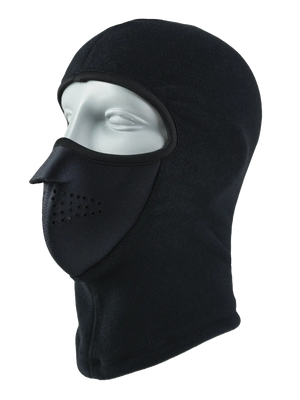 Black balaclava with a Chiefs logo on a white background