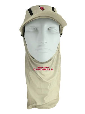 Tan ball cap with neck tube, Cardinals logo on front, Arizona Cardinals text on neck tube
