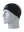 A black athletic headband with a blue and white Detroit Lions logo on the forehead, displayed on a gray mannequin head against a white background.