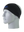 A black athletic headband with a blue 'LA' Los Angeles Rams logo on the forehead, displayed on a gray mannequin head against a white background.