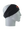 A black athletic headband with an orange and blue Chicago Bears logo on the forehead, displayed on a gray mannequin head in profile against a white background.