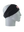A black athletic headband with a white with red outline 'ny' New York Giants logo on the forehead, displayed on a gray mannequin head in profile against a white background.