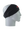 A black athletic headband with a red Tampa Bay Buccaneers logo on the forehead, displayed on a gray mannequin head in profile against a white background.