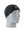 A black athletic headband with a black, silver and white Las Vegas Raiders logo on the forehead, displayed on a gray mannequin head against a white background.